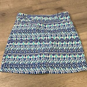 Hearts of Palm athletic skirt w/pants w/ geometric print SZ 8